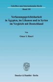 Verfassungsgerichtsbarkeit in Ägypten, im Libanon und in Syrien im Vergleich mit Deutschland.