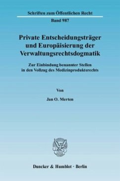 Private Entscheidungsträger und Europäisierung der Verwaltungsrechtsdogmatik. - Merten, Jan O.