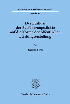 Cover Der Einfluss der Bevölkerungsdichte auf die Kosten der öffentlichen Leistungserstellung.