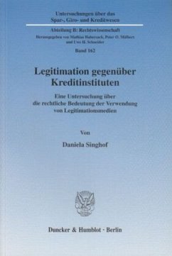 Legitimation gegenüber Kreditinstituten - Singhof, Daniela