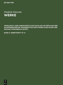 Arbeitsheft W I 8 - Nietzsche, Friedrich