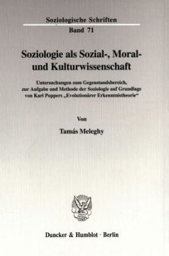Soziologie als Sozial-, Moral- und Kulturwissenschaft - Meleghy, Tamás