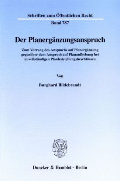 Der Planergänzungsanspruch. - Hildebrandt, Burghard