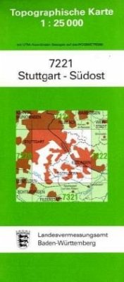Cover Topographische Karte Baden-Württemberg Stuttgart-Südost