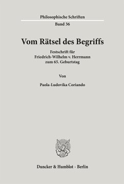 Vom Rätsel des Begriffs. - Coriando, Paola-Ludovika (Hrsg.)