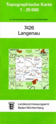 Topographische Karte Baden-Württemberg Langenau