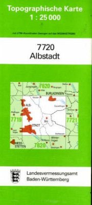Topographische Karte Baden-Württemberg Albstadt - Landkarten portofrei