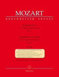 Cover Konzert G-Dur KV216 für Violine und Orchester für Violine und Klavier