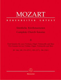 Cover Kirchensonaten, 2 Violinen, Violoncello, Bc., Partitur und Stimmen