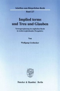 Cover Implied terms und Treu und Glauben.