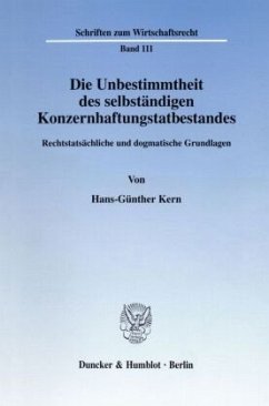 Cover Die Unbestimmtheit des selbständigen Konzernhaftungstatbestandes.