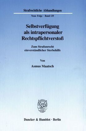 Selbstverfügung als intrapersonaler Rechtspflichtverstoß. Selbstverfügung als intrapersonaler Rechtspflichtverstoß.