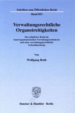 Cover Verwaltungsrechtliche Organstreitigkeiten.