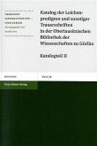 Katalog der Leichenpredigten und sonstiger Trauerschriften in der Oberlausitzischen Bibliothek der Wissenschaften zu Görlitz
