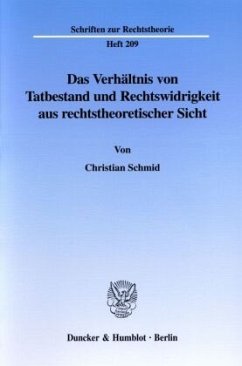 Cover Das Verhältnis von Tatbestand und Rechtswidrigkeit aus rechtstheoretischer Sicht.