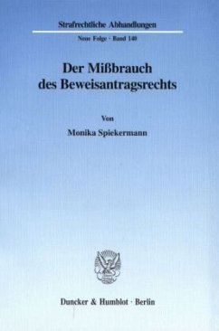 Cover Der Mißbrauch des Beweisantragsrechts.