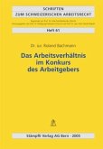 Das Arbeitsverhältnis im Konkurs des Arbeitsgebers (f. d. Schweiz)