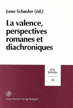 Cover La valence, perspectives romanes et diachroniques