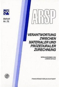 Verantwortung zwischen materialer und prozeduraler Zurechnung - Schulz, Lorenz