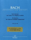 6 Sonaten für Violine und obligates Cembalo BWV 1014-1019, Cembalopartitur und 2 Stimmen