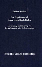 Cover Der Folgekostenstreit in den neuen Bundesländern