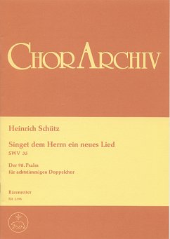 Singet dem Herrn ein neues Lied SWV 35, Singpartitur Cover Singet dem Herrn ein neues Lied SWV 35, Singpartitur