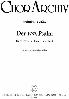 Jauchzet dem Herren, alle Welt SWV 36, Singpartitur Cover Jauchzet dem Herren, alle Welt SWV 36, Singpartitur
