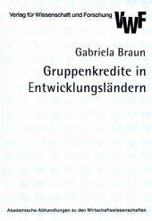 Cover Gruppenkredite in Entwicklungsländern