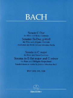 Drei Sonaten für Flöte und Klavier BWV 1020, 1031, 1033 (Bach zugeschrieben) - Bach, Johann Sebastian