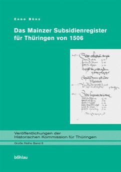 Cover Das Mainzer Subsidienregister für Thüringen von 1506