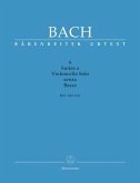 Sechs Suiten für Violoncello solo BWV 1007-1012, Noten, Textbd. und 5 Hefte Faksimile-Noten