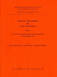 Cover Repertoire Geographique des Textes Cuneiformes / Tübinger Atlas des Vorderen Orients (TAVO), Beihefte Reihe B, Nr.7/1, Bd.1