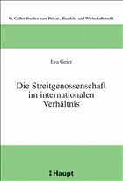 Cover Die Streitgenossenschaft im internationalen Verhältnis