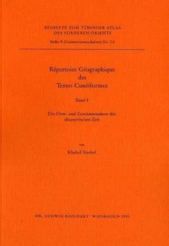 Cover Repertoire Geographique des Textes Cuneiformes / Tübinger Atlas des Vorderen Orients (TAVO), Beihefte Reihe B, Nr.7/4, Bd.4