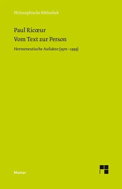 Vom Text zur Person - Ricoeur, Paul