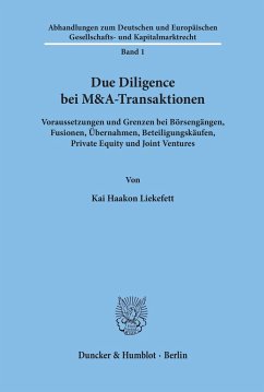 Due Diligence bei M&A-Transaktionen - Liekefett, Kai H.