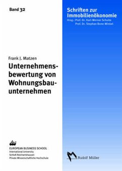 Unternehmensbewertung von Wohnungsbauunternehmen - Matzen, Frank J.