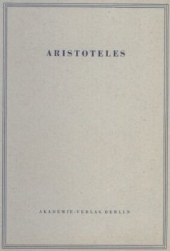 Cover Opuscula I / Aristoteles: Aristoteles Werke BAND 18/I, Tl.1