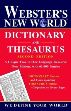 Webster's New World Dictionary and Thesaurus - Laird, Charlton (Hrsg.)