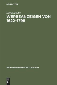 Werbeanzeigen von 1622¿1798 - Bendel, Sylvia