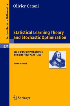 Statistical Learning Theory and Stochastic Optimization - Catoni, Olivier