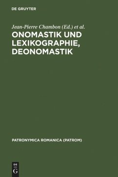 Onomastik und Lexikographie. Deonomastik