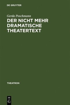 Cover Der nicht mehr dramatische Theatertext