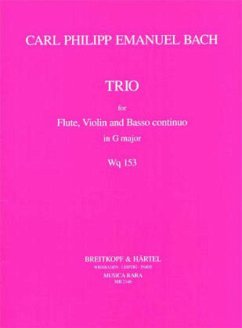 Cover Triosonate in G-Dur Wq 153, Flöte, Violine und Basso continuo