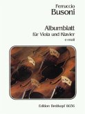 Albumblatt, Viola und Klavier