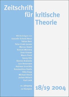 Zeitschrift für kritische Theorie / Zeitschrift für kritische Theorie, Heft 18/19 / Zeitschrift für kritische Theorie 18/19, H.18/19 - Bock, Wolfgang / Schweppenhäuser, Gerhard (Hgg.)