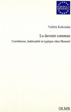 Cover Le devenir commun. Correlation, habitualite et typique chez Husserl