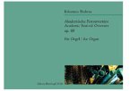 Akademische Festouvertüre c-Moll op.80, für Orgel