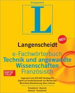 Cover Langenscheidt e-Fachwörterbuch Technik und angewandte Wissenschaften Französisch, 1 CD-ROM