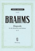 Rhapsodie op.53 für Alt, Männerchor und Orchester, Klavierauszug